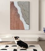 Hand Painted Abstract Thick Texture Art Oil Painting Minimalism Wall Art Oil Painting Texture Wall Art on Canvas 36x24 Inch