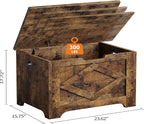 GarveeHome 23.6 in Storage Chest, Wooden Storage Bench with Safety Hinge, Easy Assembly, Large Shoe Bench for Entryway, Living Room, Bedroom