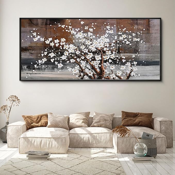 KLAKLA Extra Large Wall Art 86x39 Inches - Tree Huge Canvas Picture Wall Decor Living Room Oversized Artwork for Walls Bedroom Office Decoration Modern Frame Wall Art