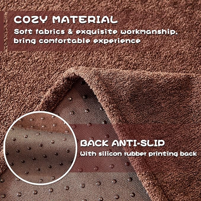 MYSKY HOME Cat Scratch Furniture Protector - Non-Slip, Washable Couch Cover for Dogs - Pet Friendly Sofa Slipcovers - Soft Thick Sofa Throw (71" x 118", Chocolate)