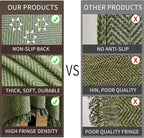 HAOMAIJIA Chenille Couch Cover Sofa Covers for 3 Cushion Couch Washable sectional Couch Covers for Dogs pet Furniture Protector Couch Cover Blanket for Living Room (sage Green, 91"x118")