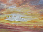 Art Sea Sunset Landscape Modern Abstract Oil Painting Oil on Canvas Wall Art Decoration 30x60 inches