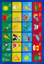 Rugshop Kids Alphabet Educational Learning High Traffic Living Room,Bedroom,Kitchen, Home Office Non Slip Area Rug 3' x 5' Multi
