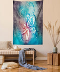 Ambesonne Butterfly Tapestry, with Butterfly Wings Renewal Female Rebirth Psyche Lightness of Being, Fabric Wall Hanging Decor for Bedroom Living Room Dorm, 30" X 45", Blue Purple