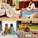 Bedsure GentleSoft Sage Green Throw Blanket for Couch - Checkered Fleece Blankets Christmas Gifts for Women Men Girls, Cute Soft Cozy Throw for Bedroom Home Decor Gifts, 50x60 Inches