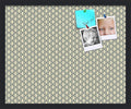 PinPix 22x18 Inch Cork Bulletin Board. This Decorative Framed Pin Board Comes with Yellow and Blue Waves Design and a Satin Black Frame. Ideal for Home Office Decor or Message Board (PinPix-321)