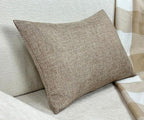 Aiking Home Woven Fine Faux Linen Throw Pillow Cover, Size 12"x18", Wheat