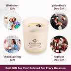 Crystal Vibe Protection Crystal Candle with Black Obsidian Crystals and Daisy Petals - Natural Soy Candles - Vanilla Scented Aromatherapy Candle Gifts for Christmas Birthdays