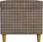 Spatial Order Home Decor | Dinah Collection Modern Storage Ottoman | Ottoman with Storage for Living Room & Bedroom(Brown Windowpane Fabric)