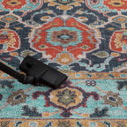 Keen Home Design 9x12 Rug - Machine Washable Area Rug with Non-Slip Backing, Ideal for Living Room, Dining Room, Bedroom - Vintage, Easy Clean, Durable, Low Pile Rug - (9' x 12')