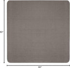 House, Home and More Skid-Resistant Carpet Indoor Area Rug Floor Mat - Gray - 5 Ft X 5 Ft - Non Slip Rubber Backing, Stain Resistant, Dog Friendly, Living Room Bedroom Kitchen Entryway