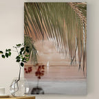 Renditions Gallery Canvas Nature Wall Art Home Paintings & Prints Perfect Palm Tree Curtain Modern Glam Wall Hanging Decorations Artwork for Bedroom Dining Office Kitchen - 12"x18" LT06