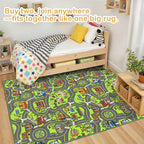 Upgrade Ultra Non Slip Kids Car Rug, Kids Road Playmat Rug for Toy Cars, Educational Town City Map Washable Carpet for Boy Playroom Bedroom, Safer Car Track Play Mat for Children Baby Toddler, 60"x36"