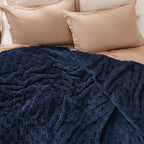 Bedsure GentleSoft King Size Blanket for Bed - Super Soft Cozy Blankets for Women Men Girls, Large Fuzzy Fleece Throw for Bedroom Decor, Navy,108x90 Inches