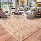 Rugs for Living Room 6x9, Soft Shaggy Modern Shag Area Rug for Bedroom, Upgrade Non-Slip Plush Fluffy Carpet for Kids Boys Girls Room Home Decor Aesthetic, Camel