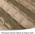 Recliner Sofa Covers 100% Waterproof Recliner Cover Washable Velvet L Shape Recliner Couch Covers for Sofa Pets Anti Slip Recliner Slipcovers with Pockets (5 Seat Sofa, Light Brown)