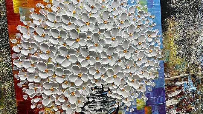 YaSheng Art- 3D Thick Canvas Wall Art Hand-Painted Minimalism Abstract Artwork Oil Painting Home Decorations Modern bedroom Wall Art Ready to Hang