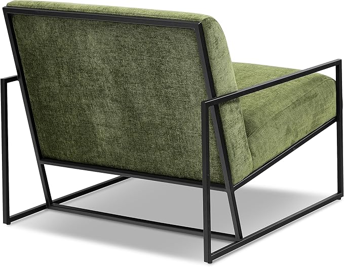 Bo Lounge Chair in Distressed Green Velvet