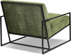 Bo Lounge Chair in Distressed Green Velvet