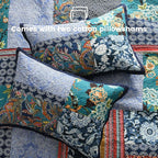 Secgo California King Quilt Size - 100% Cotton Oversized California Comforter Set Bedding Sets (120 * 110 Inch) with 2 Pillow Shams, Patchwork Reversible Lightweight Bedspread