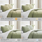 Southshore Fine Living, Inc. Oversized King Quilt Bedding Set, Pet Hair Resistant Bedding, Microfiber Lightweight Bedspread, California King Coverlet Set w/2 Pillow Shams, Sage Green Quilt