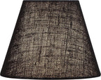 Aspen Creative 56019, Empire Uno Lamp Shade in Black, 5" Top x 9" Bottom x 7" Slant Height, Slip UNO 33mm