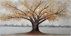 Alenoss 3D Modern Oil Painting on Canvas 24x48, Large Abstract Textured Tree Paintings Canvas Wall Art Home Decorations Framed Wall Art Pictures for Bedroom Living Room Wall Decor