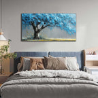 Tree of Life Canvas Wall Art for Living Room Blue Pictures Wall Decor for Office Tree Wall Art for Bedroom Size 20 x 40 Inch