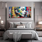 African American Wall Art - Graffiti Art Wall Decor Bedroom - Colorful Wall Decor for Teen Girls Size 24" x 48"