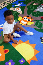 KIDCARPET.COM Forest Alphabet Learning Rug 4' x 6' Rectangle, Educational Classroom Rug, Kids Learning Play Mat | Area Rug for Bedroom or Playroom