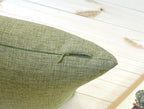 Aiking Home Woven Fine Faux Linen Throw Pillow Cover, Size 18"x18", Moss
