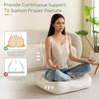 6" Washable Floor Pillow Cushion for Adults, Meditation Cushion Pillow, Large Square Floor Sitting, Removable Tufted Corduroy Cover, for Tatami Living Room or Yoga, 22x22 Inch, Machine Washable
