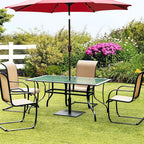 Tangkula 36LBS Square Umbrella Base, Heavy Duty Patio Umbrella Base Stand with 3 Adapters, 20”x20” Weighted Outdoor Umbrella Stand with Adjustable Foot, Suitable for Backyard, Deck, Poolside