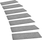 PURE ERA Carpet Stair Treads Tape Free Non Slip Indoor Stair Carpet Stair Protectors Pet-Friendly Non-Slip Skid Resistant Washable Reusable 8" x 30"(14 Pieces,Gray)