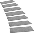 PURE ERA Carpet Stair Treads Tape Free Non Slip Indoor Stair Carpet Stair Protectors Pet-Friendly Non-Slip Skid Resistant Washable Reusable 8" x 30"(2 Pieces,Gray)