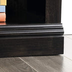 Sauder 3 Tier Book Shelf Wooden Bookcase Multipurpose Bookshelf for Home Office, Living Room, in Estate Black | Multipurpose, Bookshelf, for Home Office, Living Room