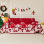 MYSKY HOME Christmas Couch Cover, Sofa Cover for 2 Cushion Couch, Non-Slip Soft Sofa Slipcover Protector, Sofa Covers Washable, Couch Covers for Sectional Sofa, Sofa Towel for Pet Cat Dog, 71" x 102"
