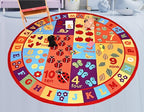 Furnish my Place 745 ABC with Animal ABC Area Rug for Kids | Educational Alphabet | Animals Children Rug | Contemporary Design | Multicolor (5' Round)