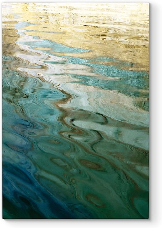 Renditions Gallery Canvas Nature Wall Art Romantic Paintings & Prints Serene Ethereal Lake Glam Modern Wall Hanging Artwork Decorations for Bedroom Dining Office Kitchen - 12"x18" LT06