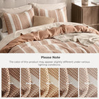 Bedsure Waffle Weave Duvet Cover King - 100% Cotton Boho Duvet Cover Set with 2 Pillowcases - Extra Soft Terracotta Textured Comforter Cover with Zipper Closure (King, 104"x90")