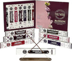 Blossom Incense Sticks Variety Pack - 120 Insence-Sticks (6 Incents x 20 Insense) - Peony Honeysuckle Lilac Violet Hyacinth Tuberose - Natural Inscents-Sticks Non Toxic Incienso + Stick Incense Holder