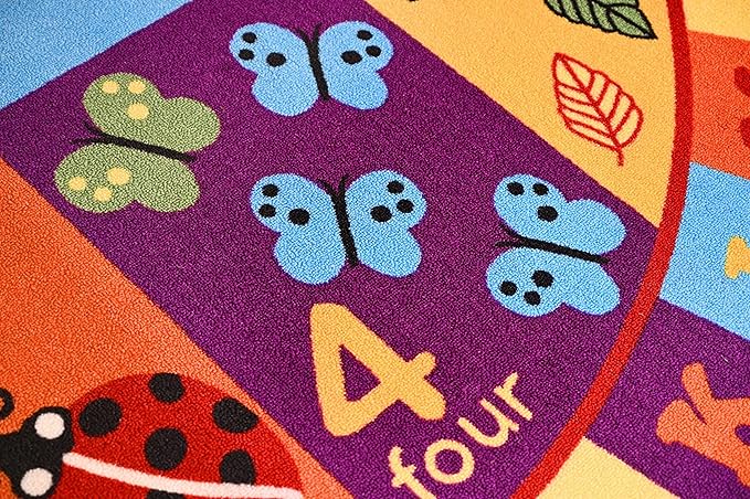 Furnish my Place 740 ABC with Numbers ABC Area Rug for Kids | Educational Alphabet Letter & Numbers | Nurseries Kindergarten | Play Area | Multicolor (6'6"x9'2")