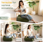 6" Washable Floor Pillow Cushion for Adults, Meditation Cushion Pillow, Removable Tufted Blended Corduroy Cover, Large Square Floor Sitting for Tatami Living Room or Yoga, 22x22 Inch, Machine Washable