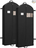 Simple Houseware 2 Pack 60'' Travel Garment Bag for Suits, Dresses, Coats, Tuxedos, Heavy Duty 300D Polyester