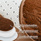 Noahas Fluffy Brown Rugs for Bedroom Living Room,2.6'X5.3' Oval Throw Rug for Kids Room,Shag Hallway Runner Rug,Small Soft Shaggy Bedside Non-Slip Plush Nursery Dorm Carpet Home Decor Aesthetic