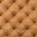 Poly & BARK Turin Ottoman - 40” – Full-Grain Leather Upholstery – Couch Ottoman for Living Room – Vintage Italian Leather in Cognac Tan