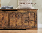 51.2"Storage chest extra large,storage bench with 2 safety hinges,Shoe Bench,51.2*15.7*19.1inches,wooden trunk for bedroom,livingroom,entryway,Supports 220 lb,Easy Assembly(Rustic brown)