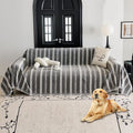 HAOMAIJIA Non Slip Couch Cover Sofa Covers for 3 Cushion Couch Washable sectional Couch Covers for Dogs pet Furniture Protector Couch Cover Blanket for Living Room (TM-Grey, 71"x118")