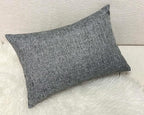 Aiking Home Woven Fine Faux Linen Throw Pillow Cover, Size 12"x18", Gray