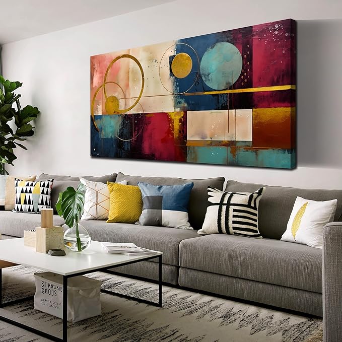 Abstract Canvas Wall Art Modern Living Room Bedroom Home Office Wall Decor Dark Color Abstract Picture Framed Canvas Prints Ready to Hang Size 30x60